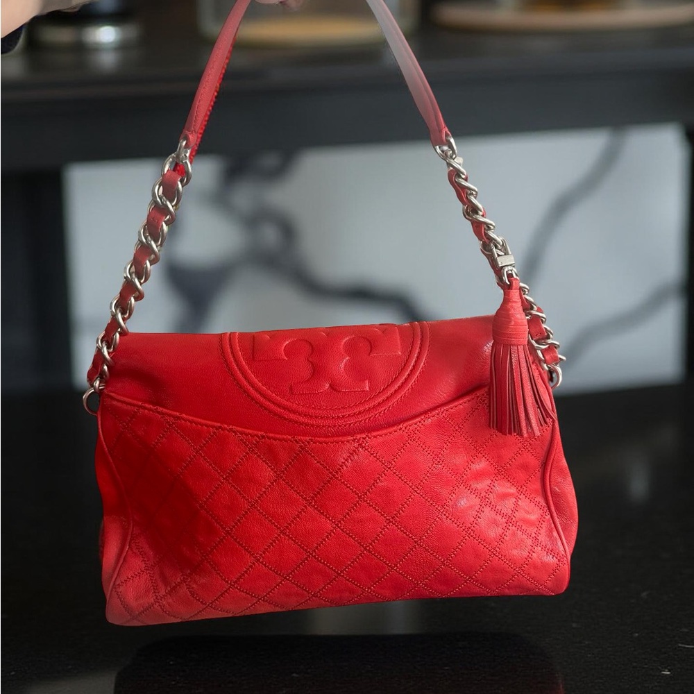 Tory Burch leather handbag like new